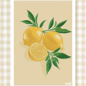Affiche A3 illustrée - CITRONS, format compact pour décoration murale
