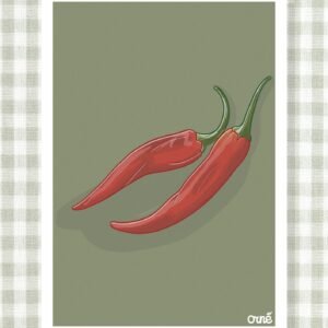 Affiche A4 illustrée - PIMENT, format compact pour décoration murale